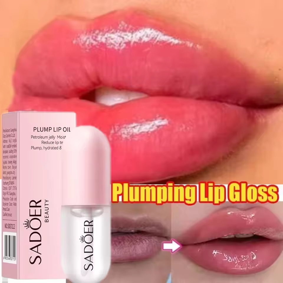 Lip Gloss Plumping - Olio Essenziale Volumizzante Labbra Effetto Immediato,