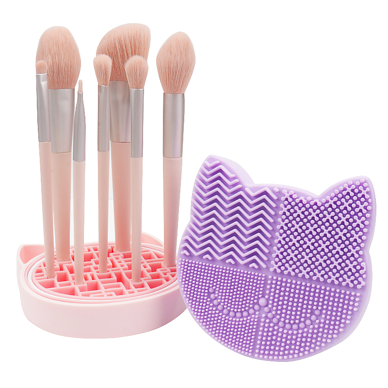 Beauty Makeup Tools Use - Tappetino pulito per pennelli per trucco