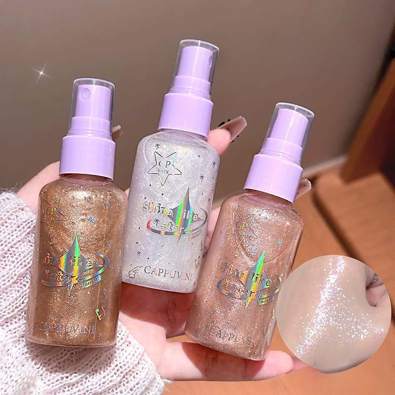 Beauty Makeup Look - Spray Glitter Corpo Effetto Diamante, Finitura