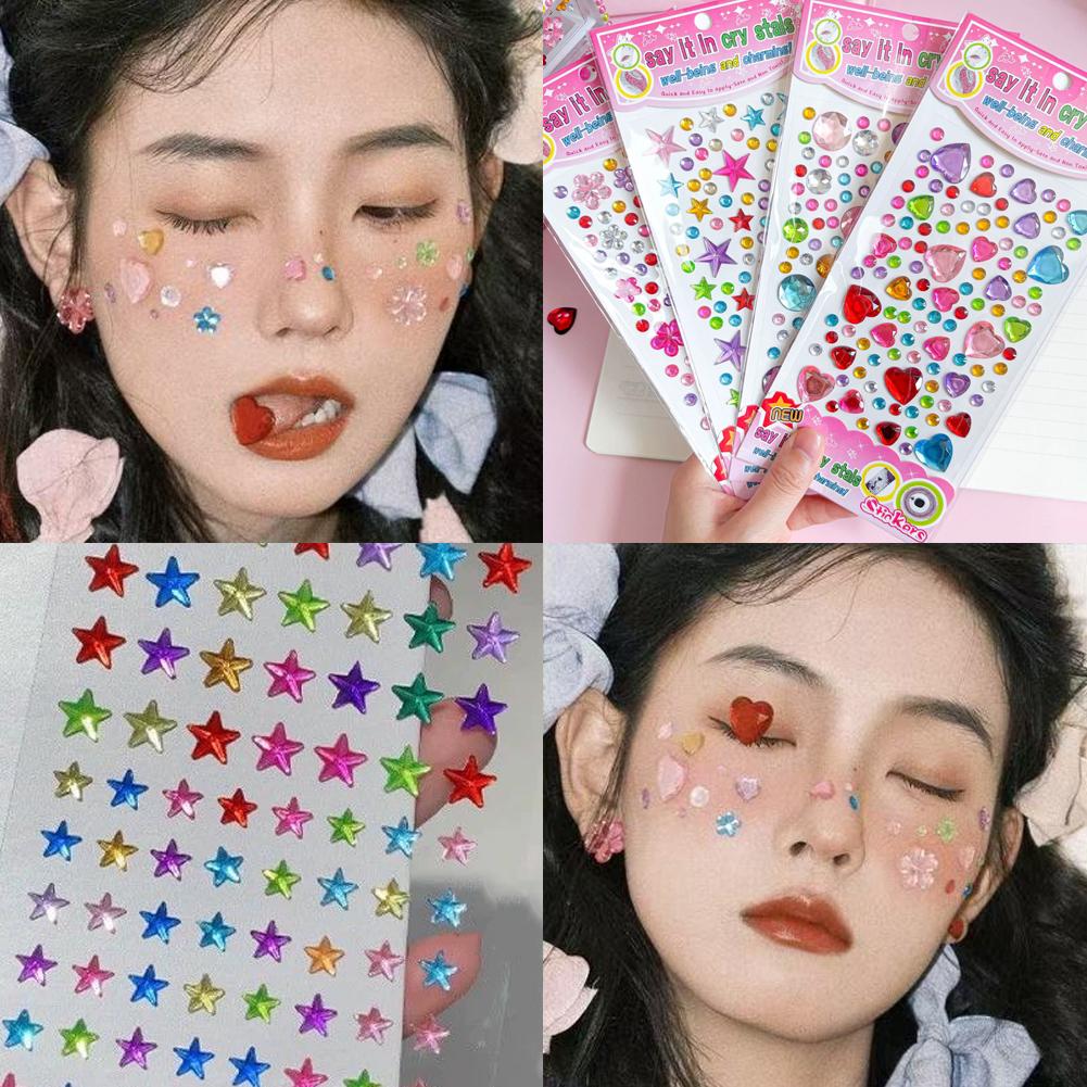 Strass Adesivi per Viso, Gemme - Beauty Makeup Quotes recensione e prezzo